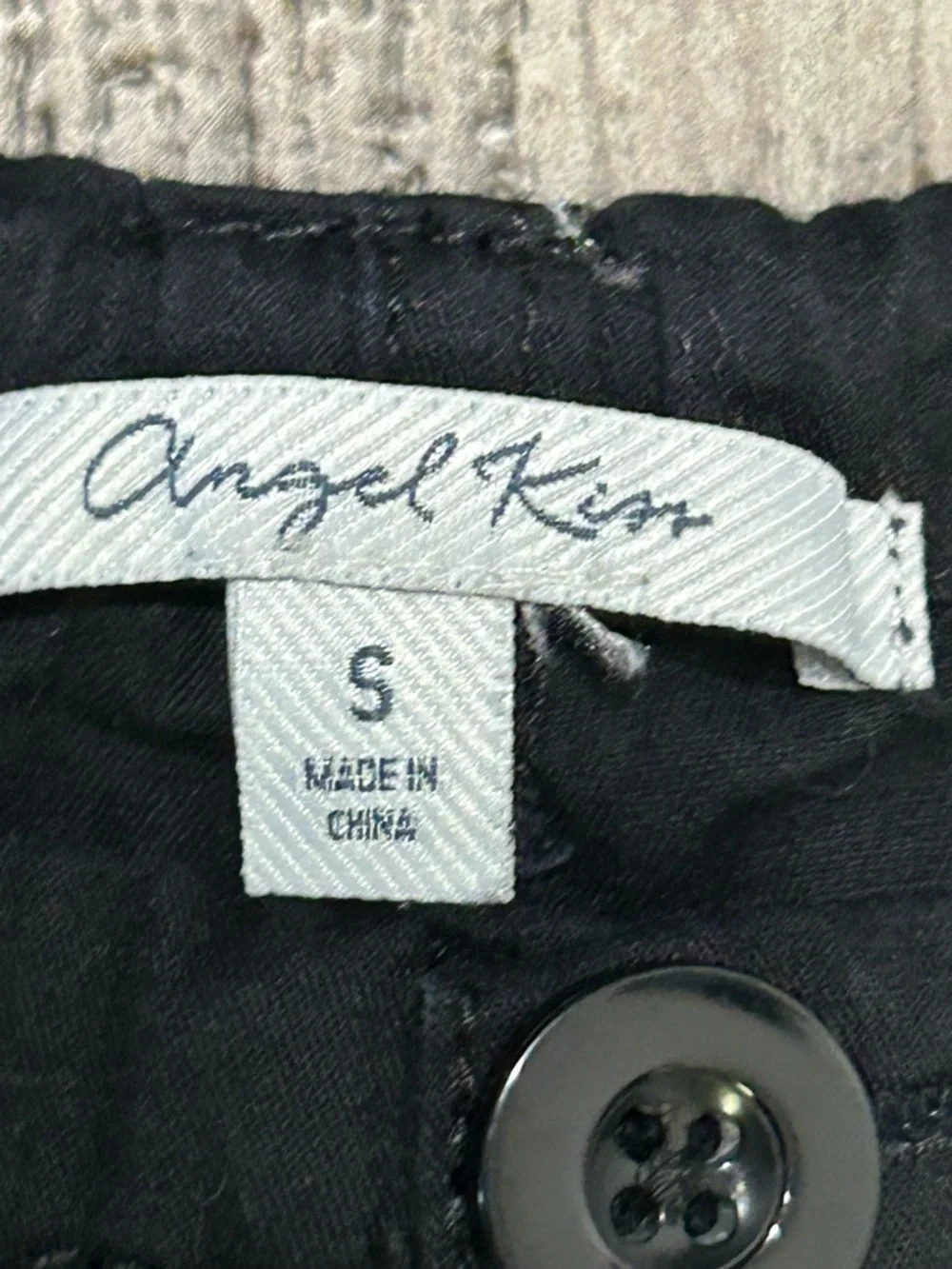 Angel Kiss Black Cargo Pants Women’s Small 100% Cotton - Picture 2 of 8